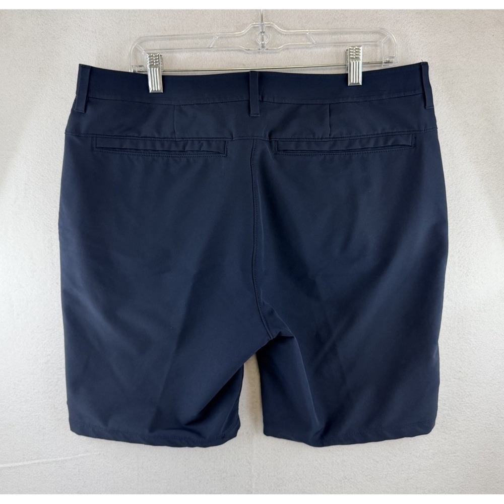 PUBLIC REC Mens Navy Blue Polyester Shorts Size 36 Athletic Casual Golf Preppy - Picture 2 of 8